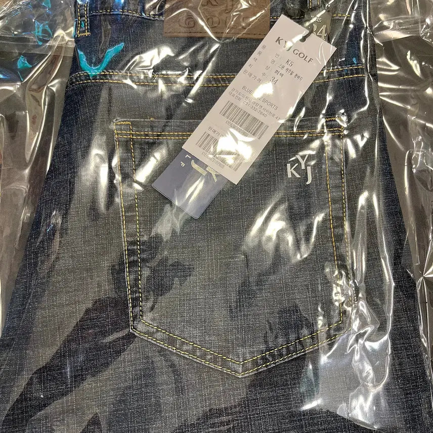 [BUNJANG] KYJ Golf Men's Summer Denim Pants Bundle Set / <여름신상품> KYJ GOLF 남성 여름데님팬츠 2장일괄 (무료배송)