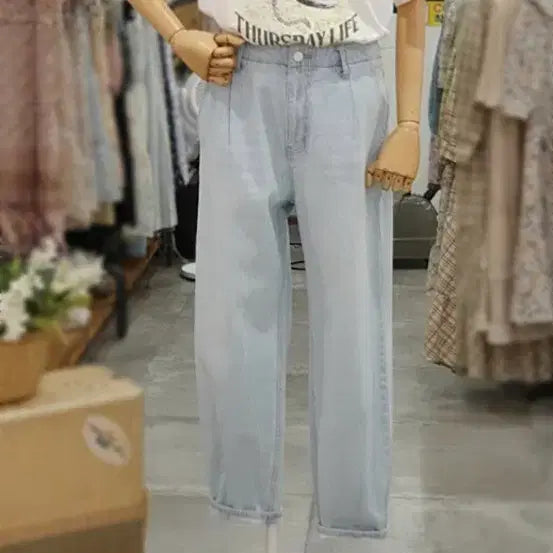 [BUNJANG] Thursday Island Relaxed Fit Denim Pants / 써스데이아일랜드 턱배기데님팬츠