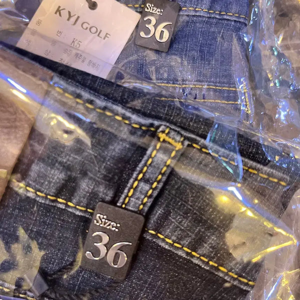 [BUNJANG] KYJ Golf Men's Summer Denim Pants Bundle Set (2 Pairs) / <여름신상품> KYJ GOLF 남성 여름데님팬츠 2장일괄 (무료배송)