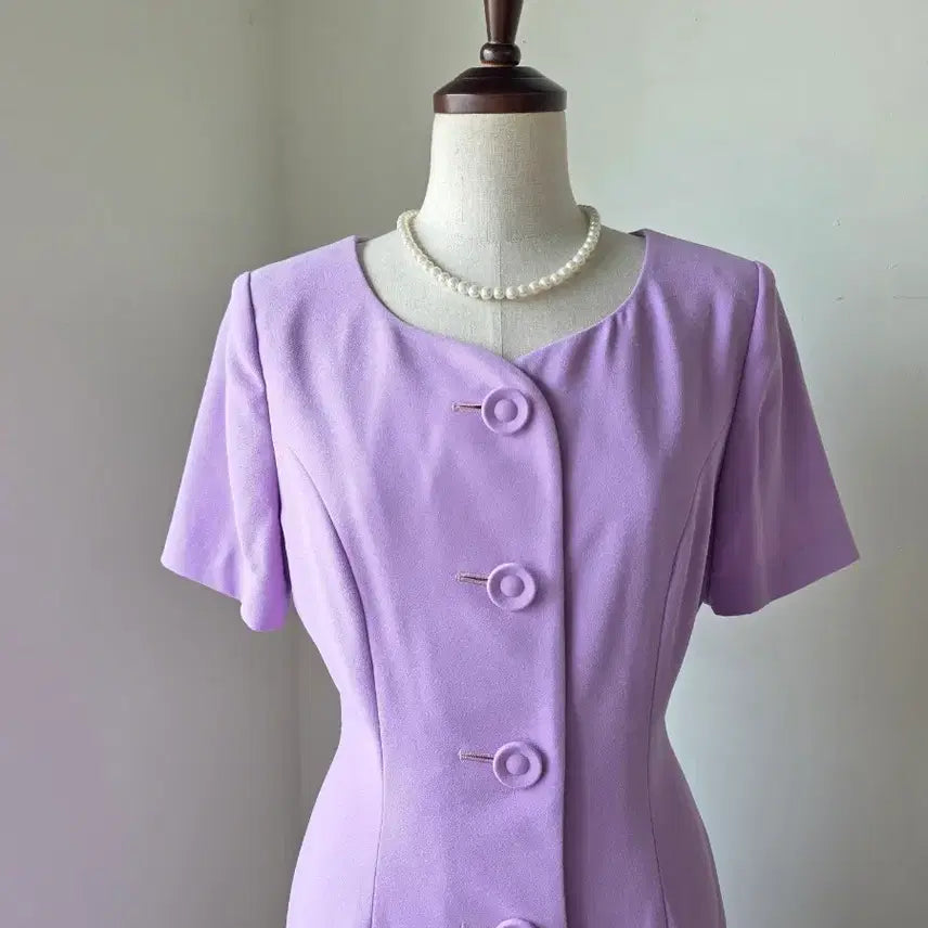 [BUNJANG] Purple Short-Sleeve Dress / 보라 반팔 원피스
