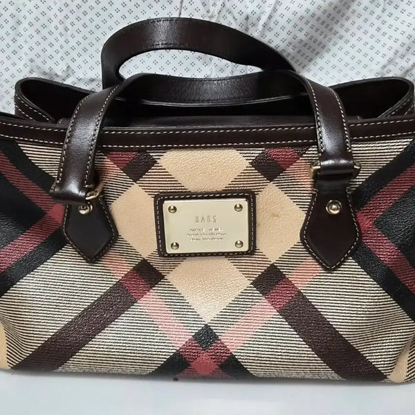 [BUNJANG] Daks Check Pattern Tote Bag / 닥스 체크 패턴 토트백