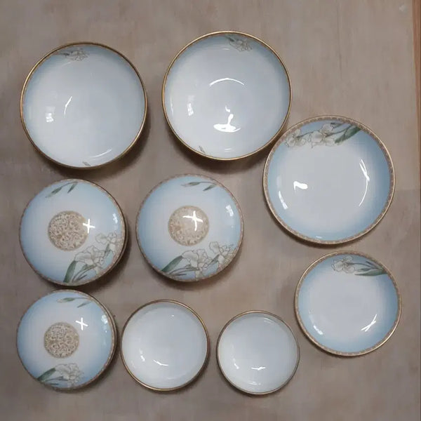 [BUNJANG] Prauna Flower Pattern Dinnerware Set / 프라우나밥,국,접시세트