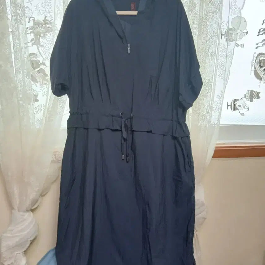 [BUNJANG] Navy Short Sleeve Midi Dress / 네이비 반팔 원피스