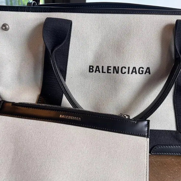 [BUNJANG] Balenciaga Canvas Logo Tote Bag with Pouch / 발렌시나가 가방