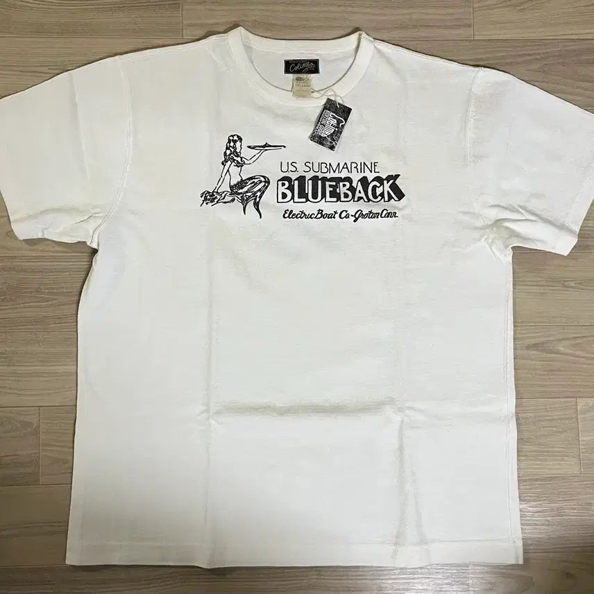 [BUNJANG] COLIMBO USS Blueback Norwalk Cotton Short Sleeve T-Shirt (White, 2XL) / (COLIMBO)콜림보 반팔 티셔츠 USS Blueback