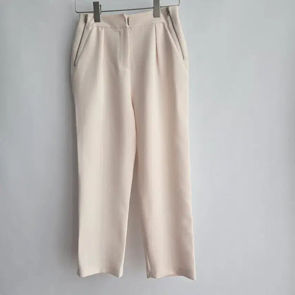 [BUNJANG] Michaa Zipper Detail Slacks (Ivory, Size M) / 0937 it MICHAA 지퍼 포인트 슬랙스 M