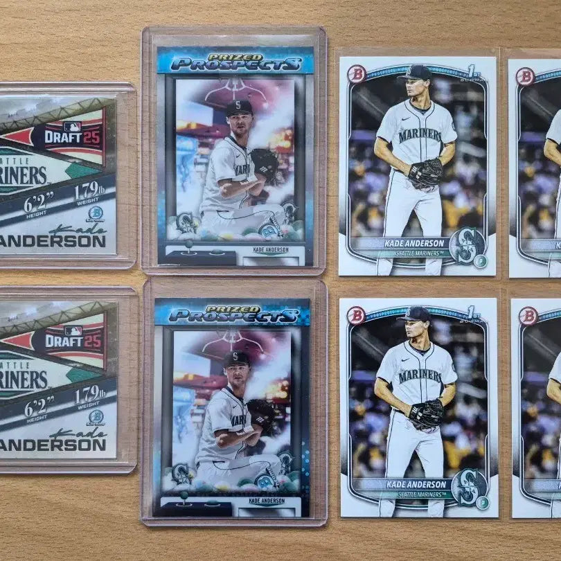 [BUNJANG] MLB 2025 Topps Cade Horton Draft Pick Baseball Cards (8-Card Lot) / MLB 2025 탑스 바우만 시애틀 케이드 앤더슨 야구카드 8장랏 판매