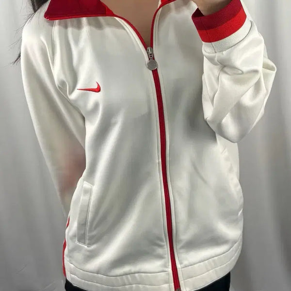 [BUNJANG] Nike Old School Ivory Red Jersey Track Top XL / 나이키 올드스쿨 아이보리 레드 져지 트랙탑