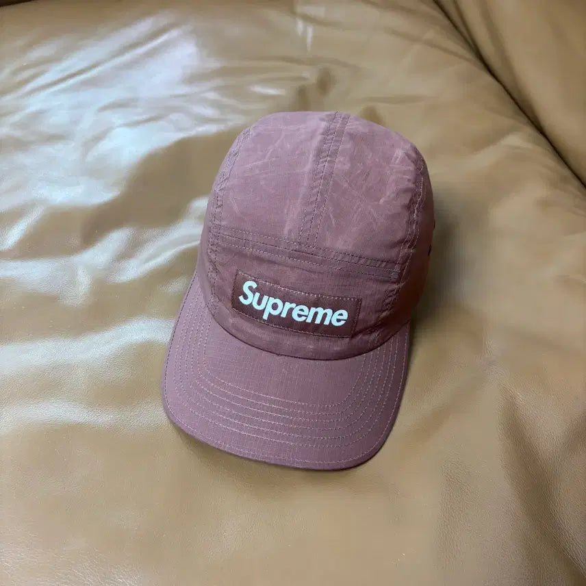 [BUNJANG] Supreme Dry Wax Cotton Box Logo Camp Cap Plum Brown / 슈프림 캠프캡 모자 박스로고 드라이왁스 코튼 플럼 브라운