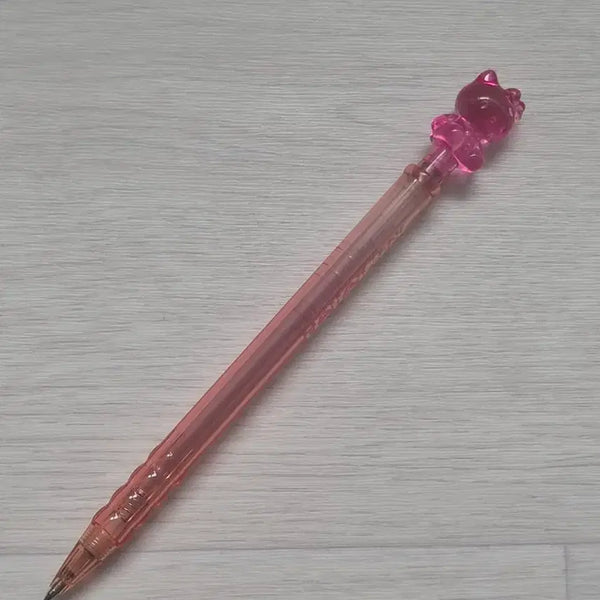 [BUNJANG] Vintage Kitty Transparent Mechanical Pencil / 고전문구 키티 투명샤프