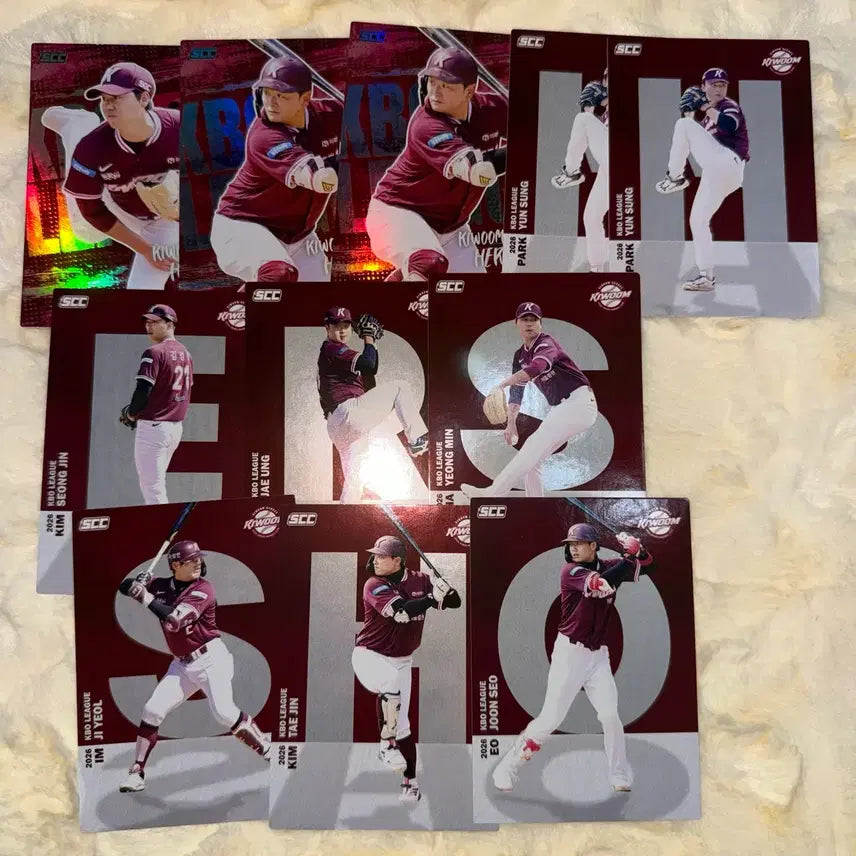 [BUNJANG] 2026 KBO Kiwoom Heroes Holo Alphabet Card / 2026 KBO 야구카드 키움히어로즈 홀로 알파벳