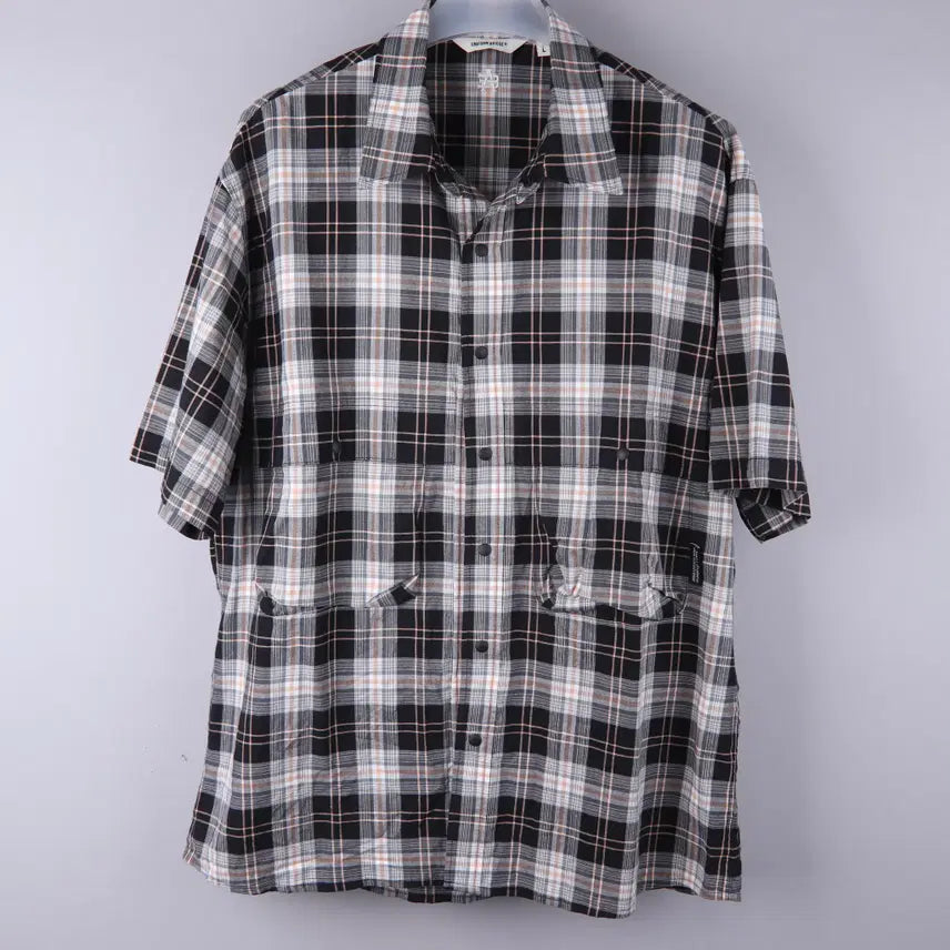 [BUNJANG] Uniform Bridge Check Pattern Short Sleeve Shirt (L) / 유니폼브릿지 체크 패턴 반팔 셔츠 (L)