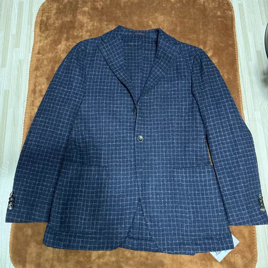 [BUNJANG] The Jiji Wool Jacket Navy Check Size 48 / 더지지 울자켓 48사이즈