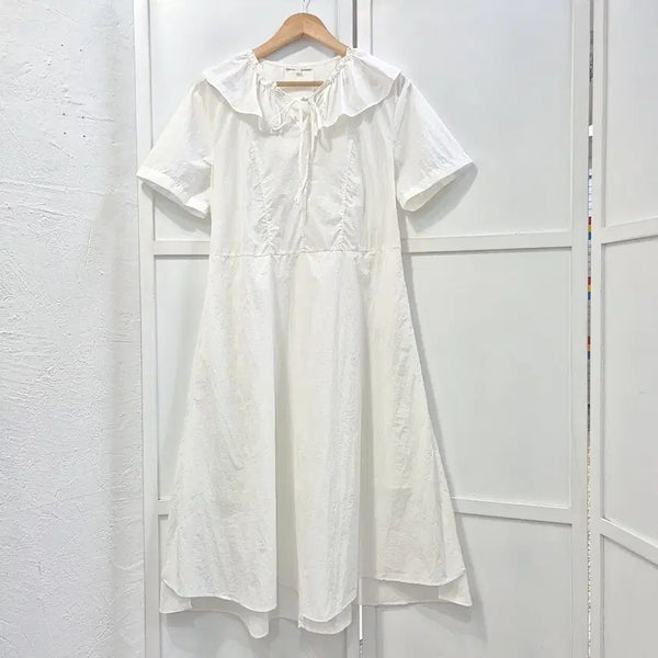 [BUNJANG] Plastic Island Ruffled Collar Long Dress / 플라스틱아일랜드 프릴카라 롱 원피스