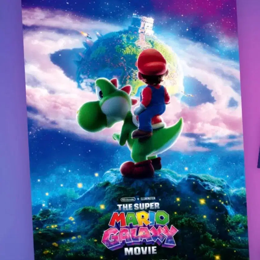[BUNJANG] Super Mario Galaxy Goods Package Poster Sticker Set / [슈퍼마리오 갤럭시] {2종일괄} 굿즈패키지 포스터 스티커