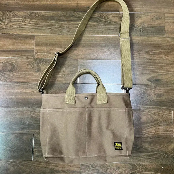 [BUNJANG] Vannuys Japan-Made Paraffin Coated Canvas Tote Bag / 반누이스 일본생산 파라핀 코팅 캔버스 토트백