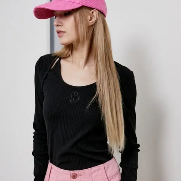 [BUNJANG] Egoist Ribbed Slim T-Shirt Size 66 / 에고이스트 골지 슬림 티셔츠