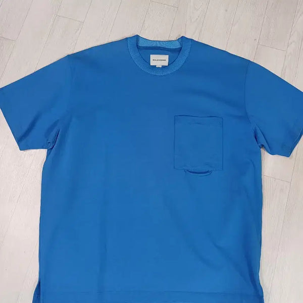 [BUNJANG] Solid Homme Pocket Short Sleeve T-Shirt Blue Size 46 / 솔리드옴므 포켓 반팔 티셔츠 블루 46사이즈