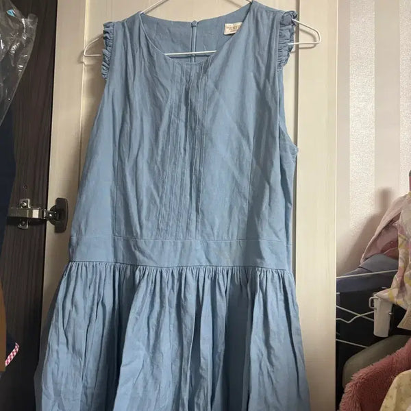 [BUNJANG] Mimi Boutique Sky Blue Long Dress / 미미부티크 하늘색 롱 원피스