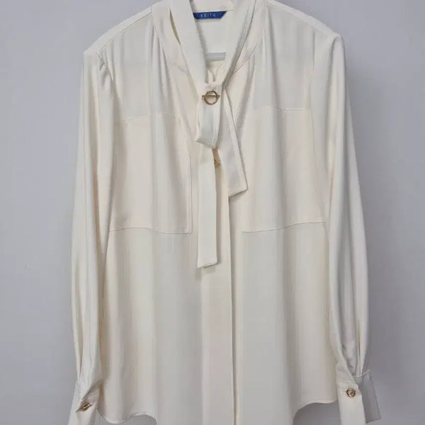 [BUNJANG] KEITH Ivory Ribbon Blouse / KEITH 아이보리 리본 하객룩 블라우스