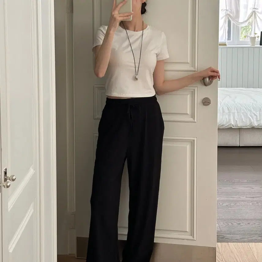 [BUNJANG] Pinter Summer Wide Banding Pants / 핀터 썸머 와이드 밴딩 팬츠
