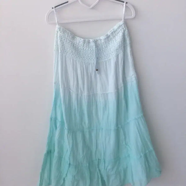 [BUNJANG] Vintage Gradient Crochet Patch One-Piece Skirt / (미시착) 빈티지 대장 그라데이션 크로쉐 패치 원피스 스커트 판매합니다