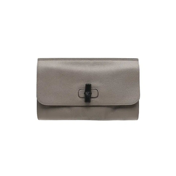 [BUNJANG] Gucci Bamboo Clutch Beige Leather / 구찌 뱀부 클러치