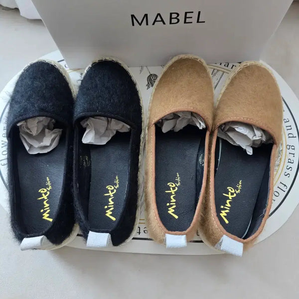[BUNJANG] Women's Slip-on Shoes (Size 235/37) - Black/Beige / 슬립온 235(37)