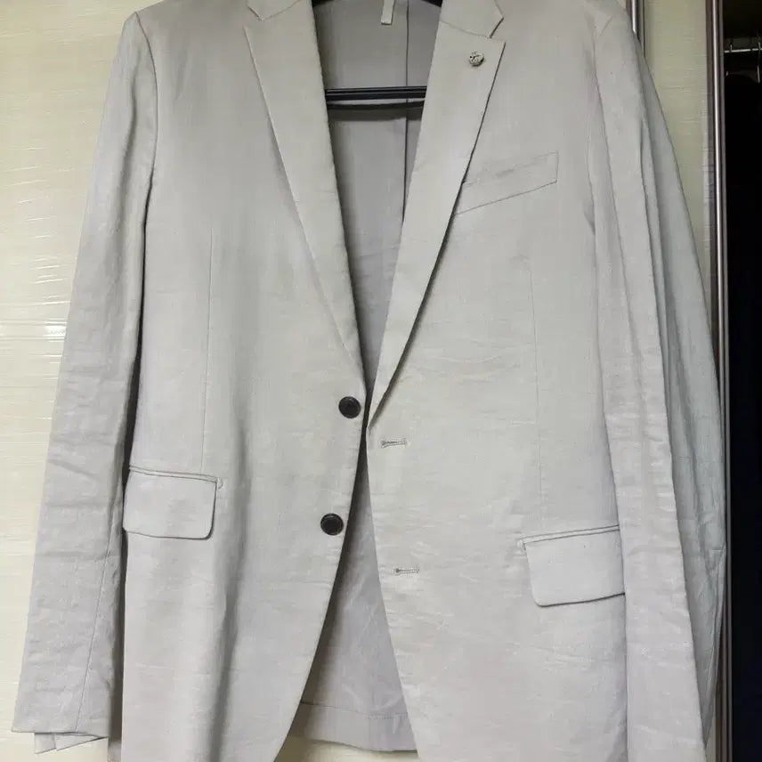 [BUNJANG] Customellow Linen Jacket Ivory / 커스텀멜로우 린넨 자켓 아이보리