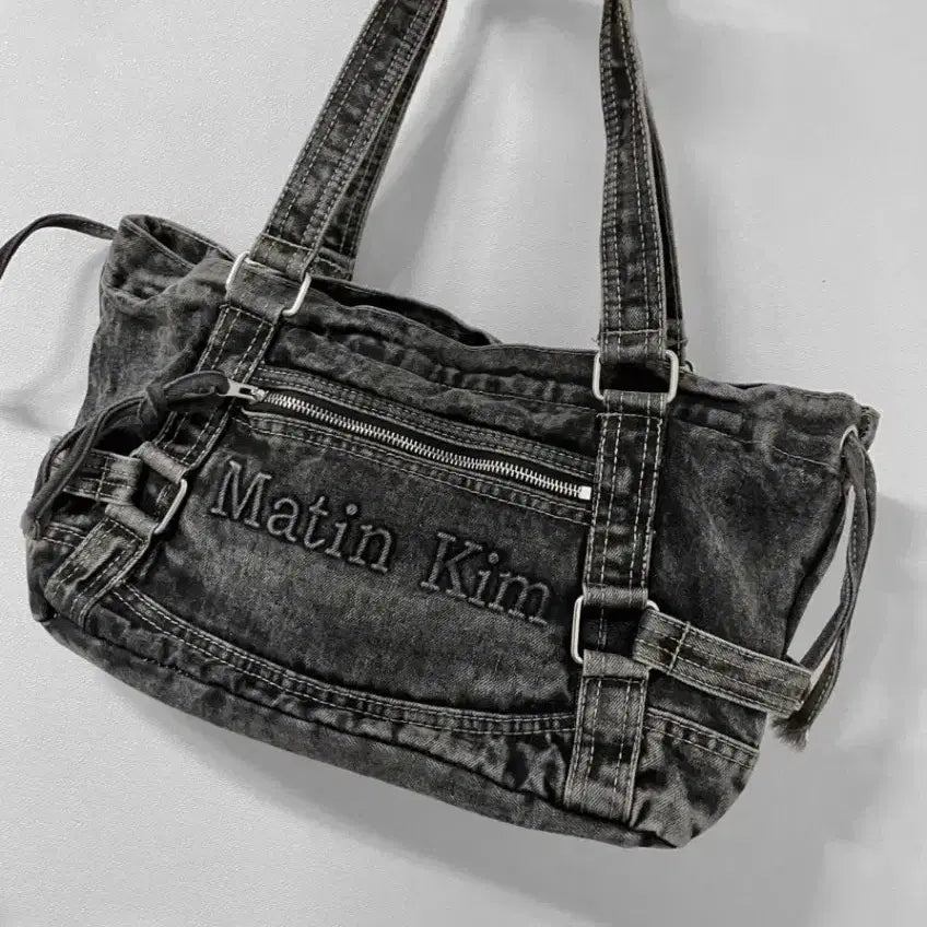 [BUNJANG] Matinkim Washed Denim Vintage Square Bag / 마뗑킴 워시드 데님 빈티지 스퀘어백