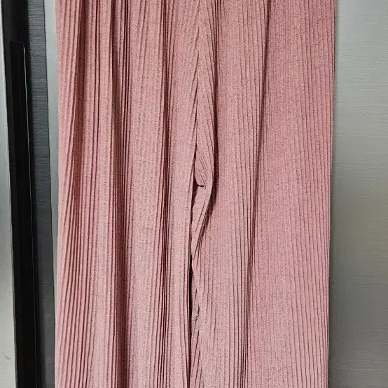 [BUNJANG] Pink Pleated Wide Pants (Plus Size) / 핑크 플리츠 와이드 팬츠 새상품 빅사이즈