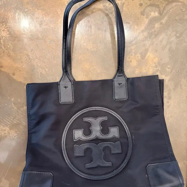 [BUNJANG] Tory Burch Black Logo Small Tote Bag / 토리버치 블랙 로고 스몰 토트백