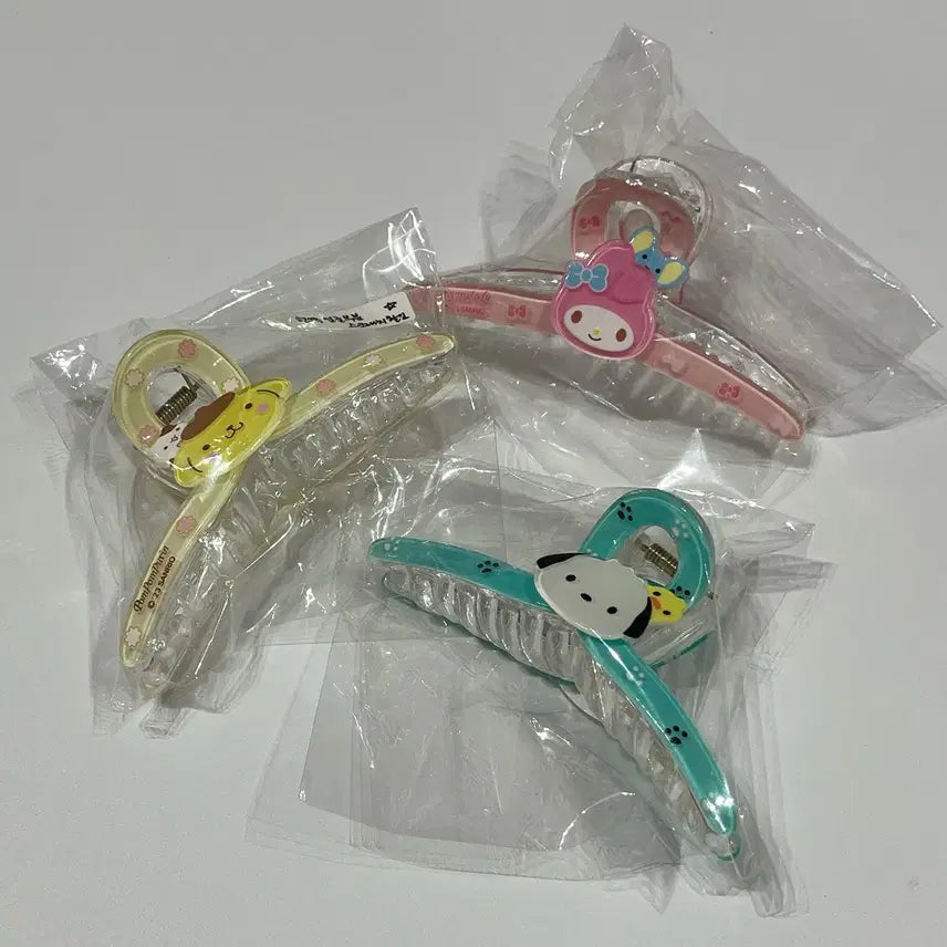 [BUNJANG] Sanrio My Melody, Pom Pom Purin, Pochacco Hair Clips Bundle Set / [일괄] 산리오 헤어클립 헤어집게핀 마이멜로디 폼폼푸린 포차코