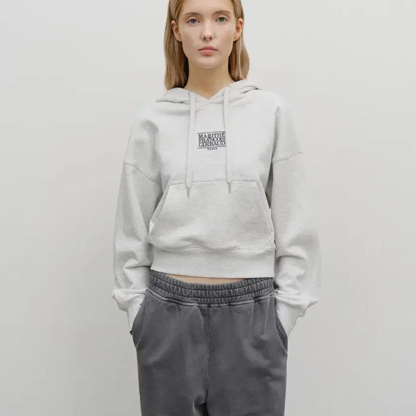 [BUNJANG] Marithe Francois Girbaud Classic Logo Hoodie Melange Grey Size M / 마리떼프랑소와저버 클래식 로고 후드