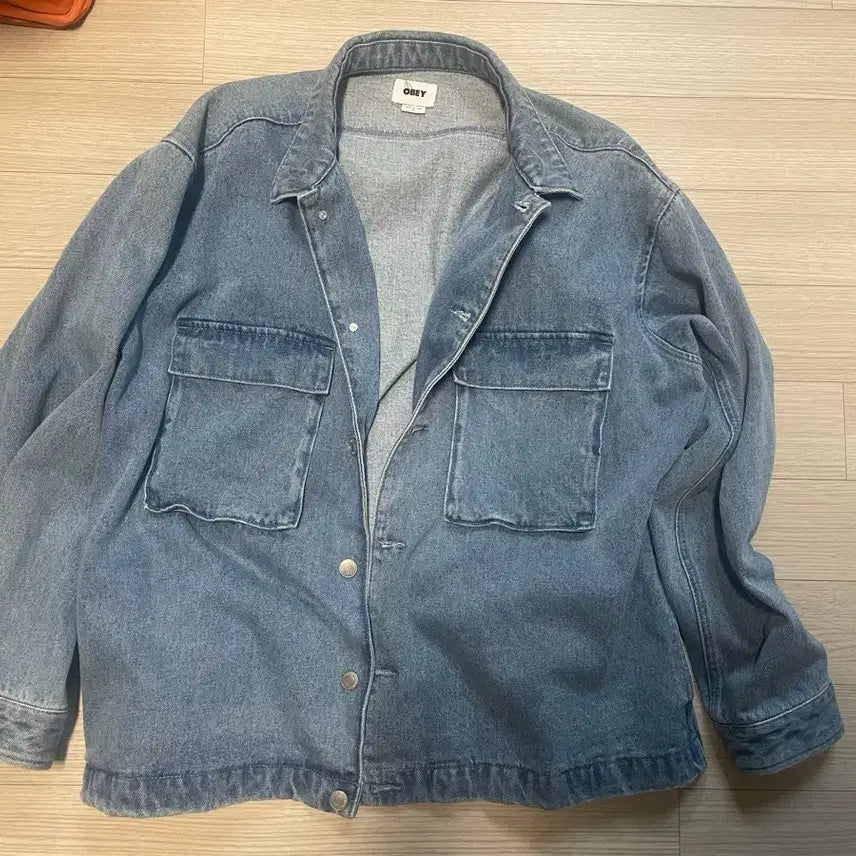[BUNJANG] OBEY Denim Jacket Oversized Fit / 오베이 데님 자켓, 청자켓 L 오버핏