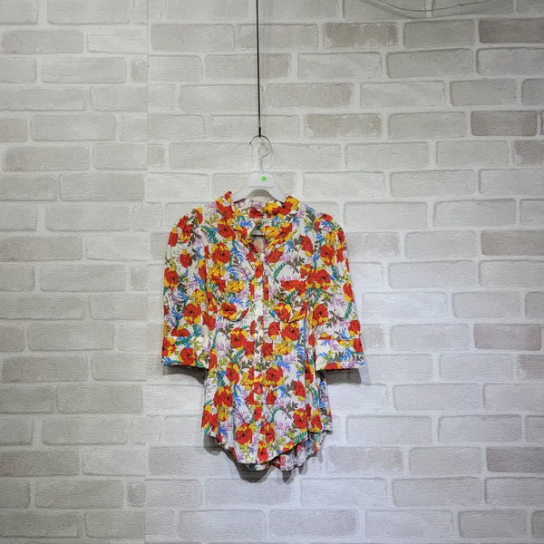 [BUNJANG] Flower Blouse (Size 55) / ㅊ226 플라워 블라우스 55