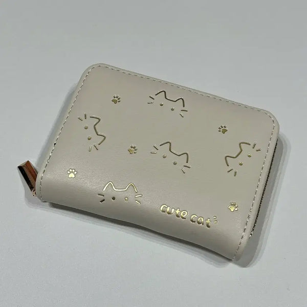 [BUNJANG] Cute Cat Ivory Card Holder / 귀여운 고양이 아이보리 컬러 카드지갑