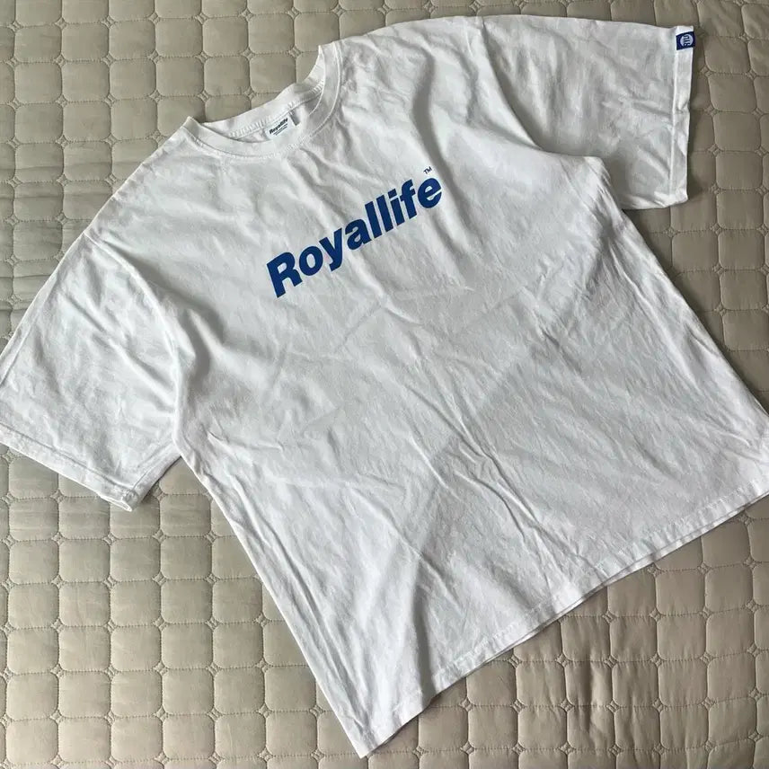 [BUNJANG] Royal Life White Short Sleeve T-Shirt (2XL) / 2XL) 로얄라이프 반팔 티셔츠 화이트