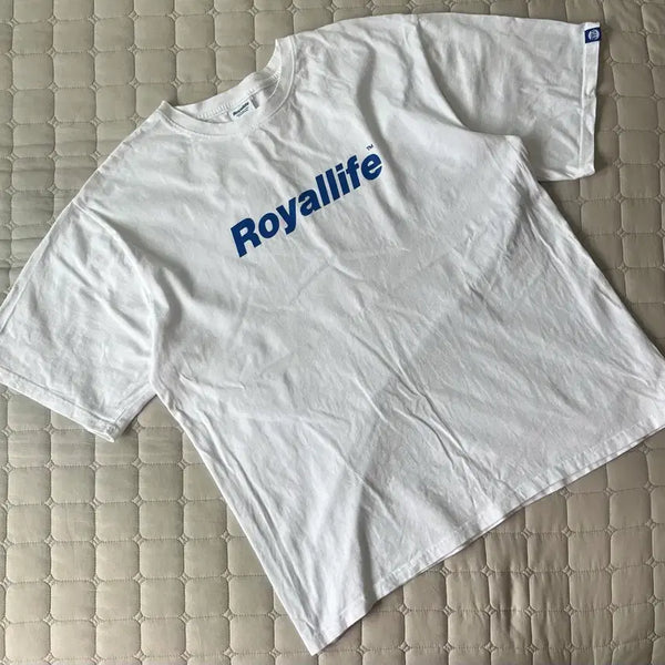 [BUNJANG] Royal Life White Short Sleeve T-Shirt (2XL) / 2XL) 로얄라이프 반팔 티셔츠 화이트