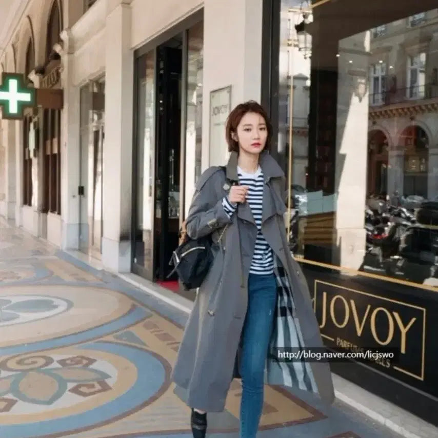 [BUNJANG] Burberry Tropical Gabardine Trench Coat 36 (S) / 고준희샷) 버버리 트로피컬 개버딘 트렌치코트 36(S)