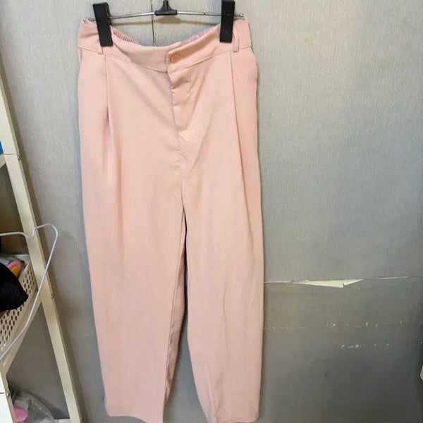 [BUNJANG] Women's Pastel Pink Slacks Pants / 핑크색 여성 바지 슬랙스
