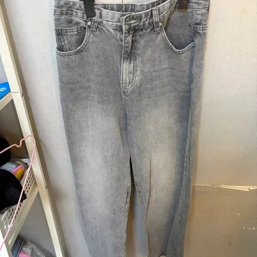 [BUNJANG] Grey Washed Denim Pants / 회색 워싱 데님 팬츠