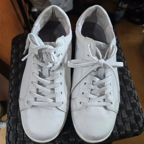 [BUNJANG] Jiwa Ja Health Leather Sneakers / 지와자 혹 건강가죽운동화