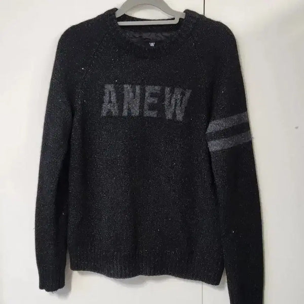 [BUNJANG] Anew Golf Windproof Knit Black 95 / 어뉴 골프 방풍니트 95