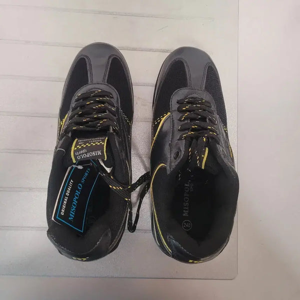 [BUNJANG] Walking Shoes - Black with Yellow Accent (240) / 새상품 워킹운동화 240 사이즈
