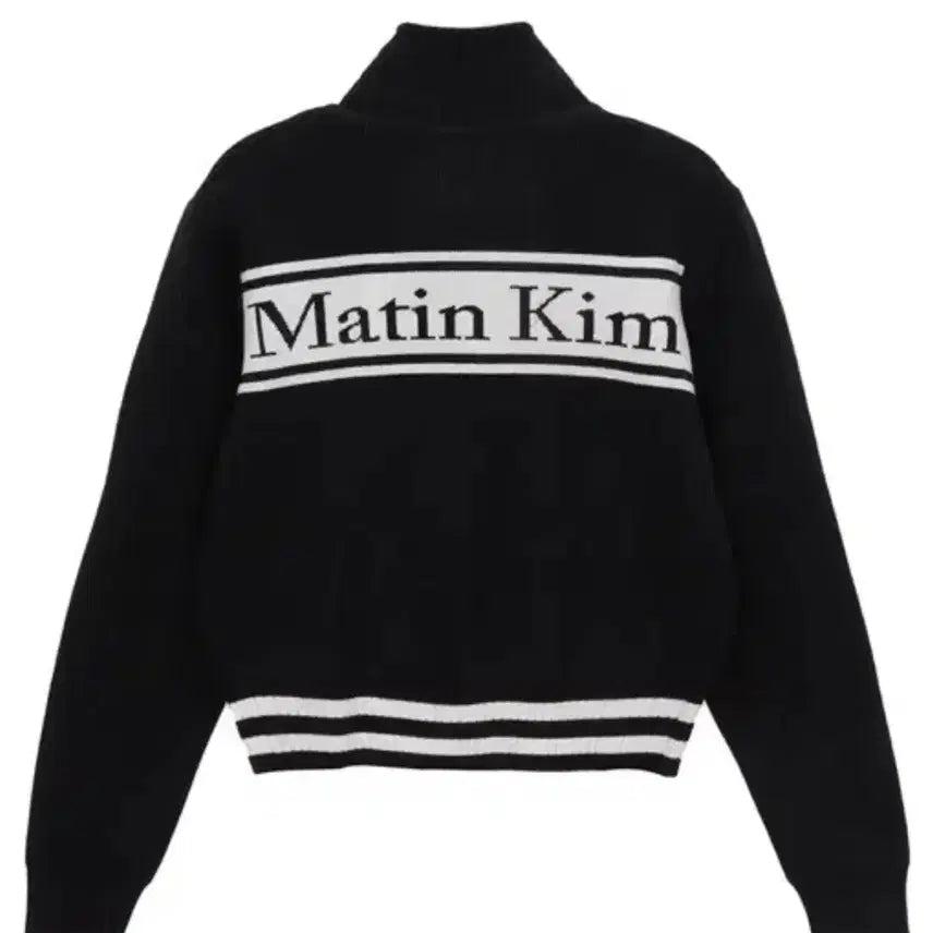 [BUNJANG] Matin Kim Spell Up Knit Zip-Up Black / 마뗑킴 마땡킴 스펠업 니트집업 핀매합니다.