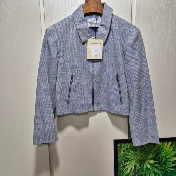 [BUNJANG] Stylenanda Mohair Blend Zipper Jacket Blue / (세일)(새상품)스타일난다 마혼방 지퍼자켓 블루