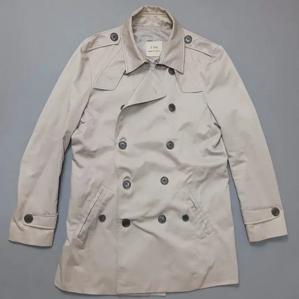 [BUNJANG] J 2nd Double Button Beige Trench Coat (Size 105) / [105] 제이세컨 더블버튼 베이지 트렌치 코트 J 2nd