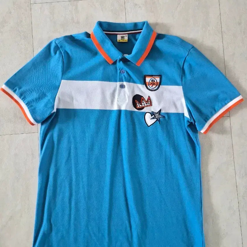 [BUNJANG] Castelbajac Men's Blue Polo T-Shirt Size 100 / 남성 까스텔바작 골프 티셔츠 100