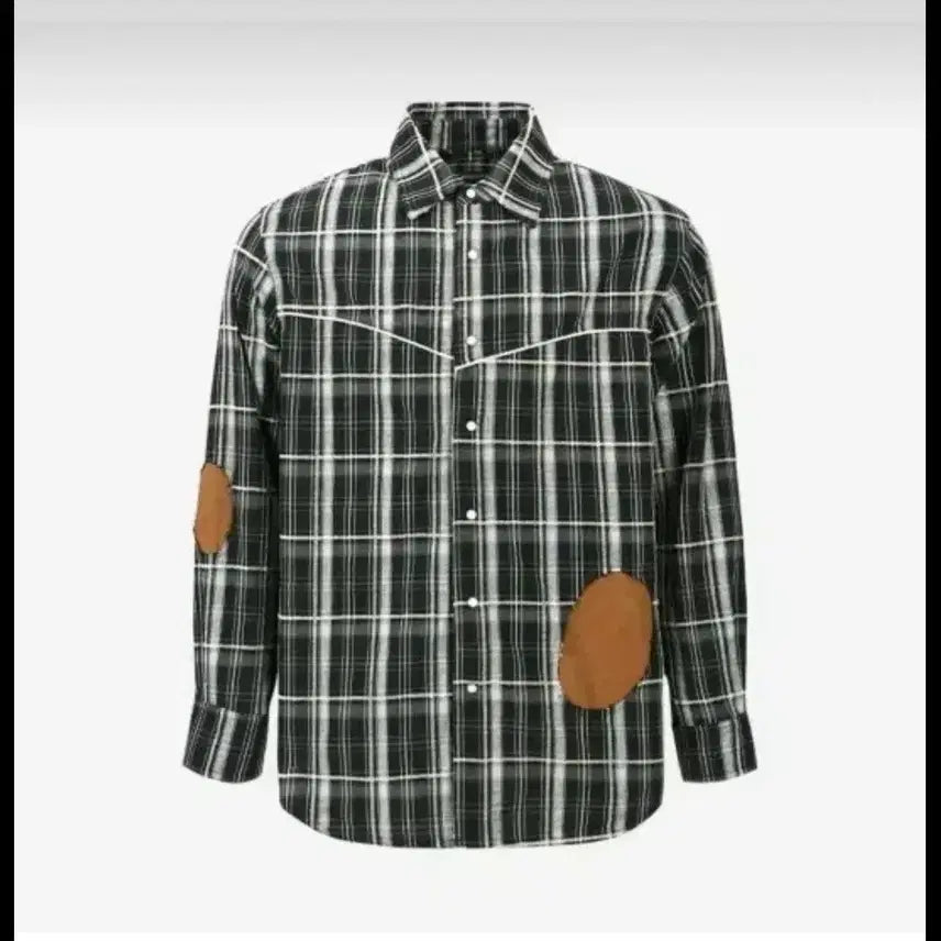 [BUNJANG] Andersson Bell Noah Patch Check Shirt Black / 앤더슨벨  노아 패치 체크 셔츠 블랙